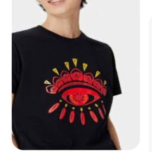 KENZO Limited Edition EYE bonded logo crew neck t-shirt 100% cotton black sz XL